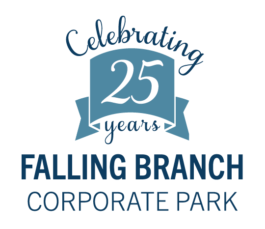 25th anniversary logo for Falling Branch Corporate Park